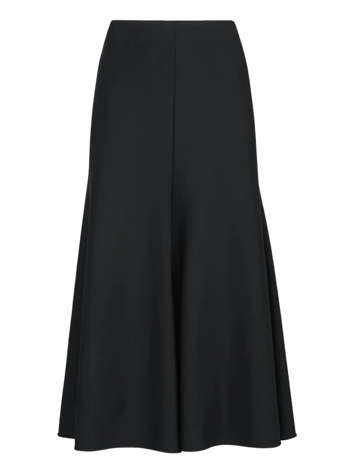 Women's Comfort Virgin Wool and Viscose Twill Flute Skirt Women's Comfort Virgin Wool and Viscose Twill Flute Skirt