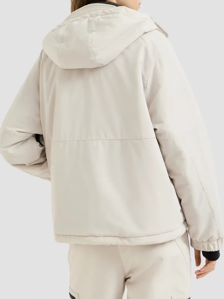 Brunello Cucinelli Women's Bonded Techno Fabric Hooded Mountain Coat | Thumbnail 4 Brunello Cucinelli Women's Bonded Techno Fabric Hooded Mountain Coat | Thumbnail 4