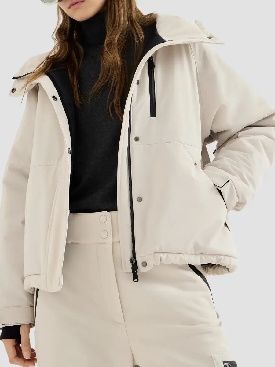Brunello Cucinelli Women's Bonded Techno Fabric Hooded Mountain Coat | Thumbnail 6 Brunello Cucinelli Women's Bonded Techno Fabric Hooded Mountain Coat | Thumbnail 6