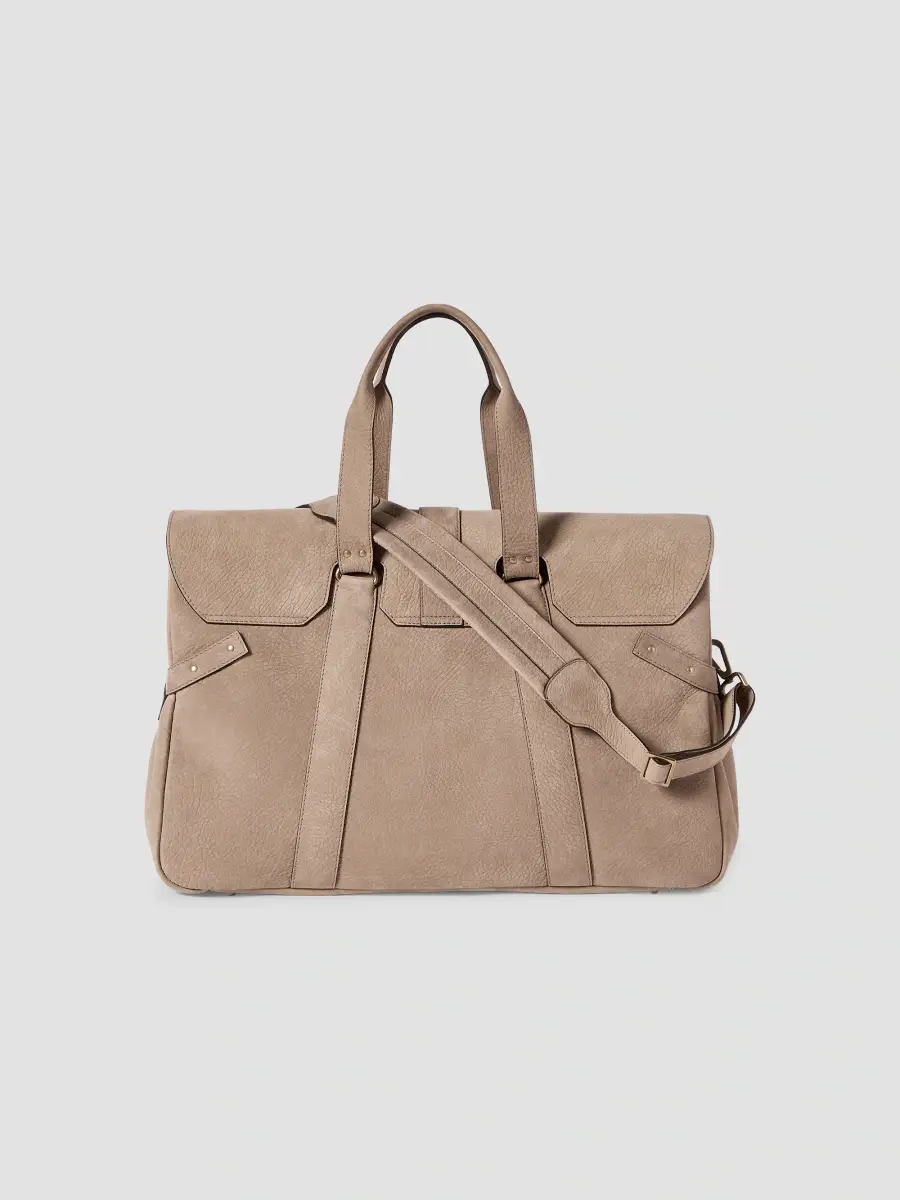 Brunello Cucinelli Men's Textured Nubuck Country Weekender Bag | Thumbnail 3 Brunello Cucinelli Men's Textured Nubuck Country Weekender Bag | Thumbnail 3