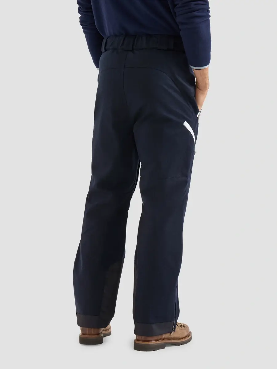 Brunello Cucinelli Men's Bonded Wool Flannel Mountain Trousers with Thermore Padding - Blue | Thumbnail 5