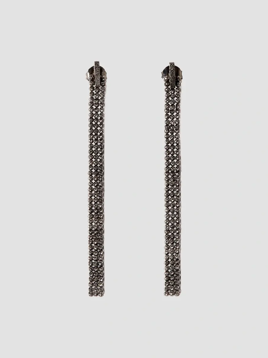 Brunello Cucinelli Women's Sterling Silver Cascade Earrings | Thumbnail 2 Brunello Cucinelli Women's Sterling Silver Cascade Earrings | Thumbnail 2