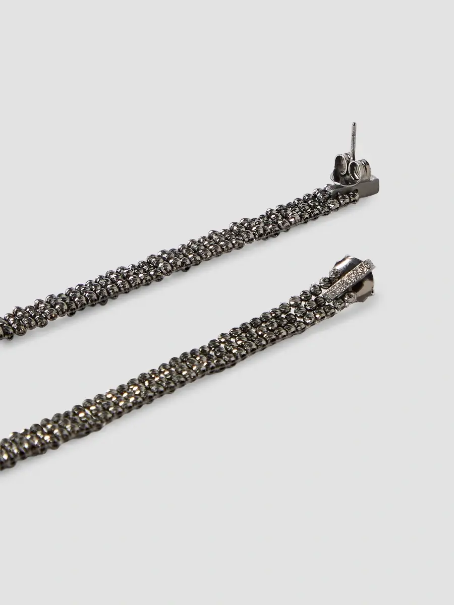 Brunello Cucinelli Women's Sterling Silver Cascade Earrings | Thumbnail 3 Brunello Cucinelli Women's Sterling Silver Cascade Earrings | Thumbnail 3
