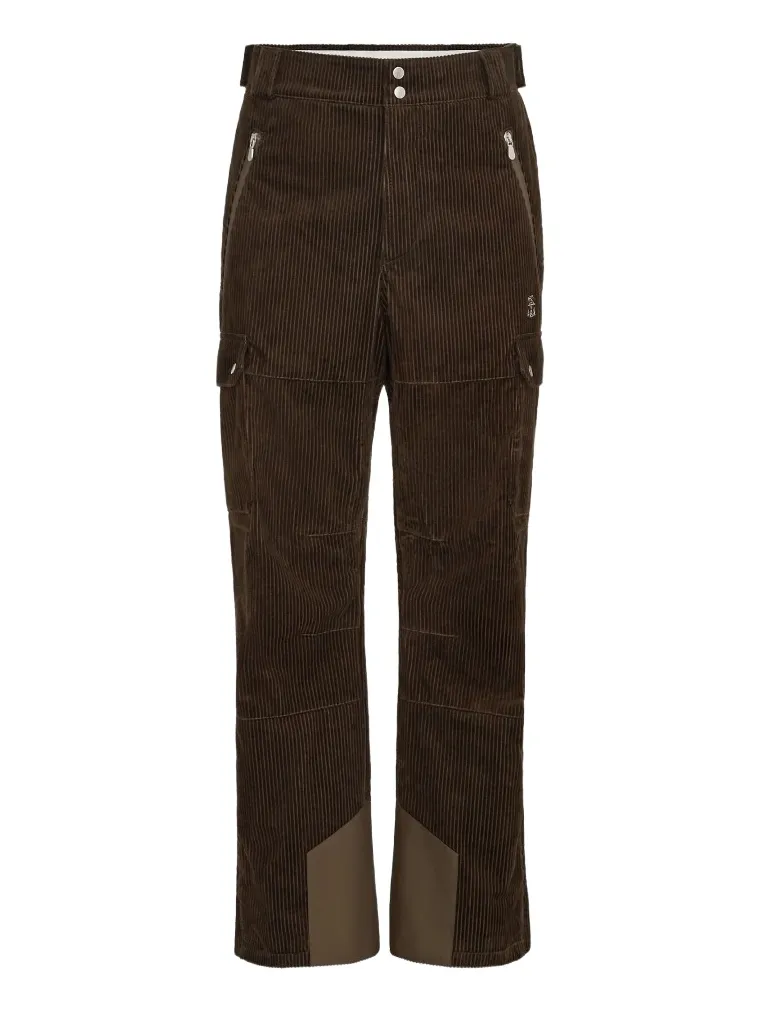 Brunello Cucinelli Men's Cotton Corduroy Mountain Trousers with Thermore Padding - Brown