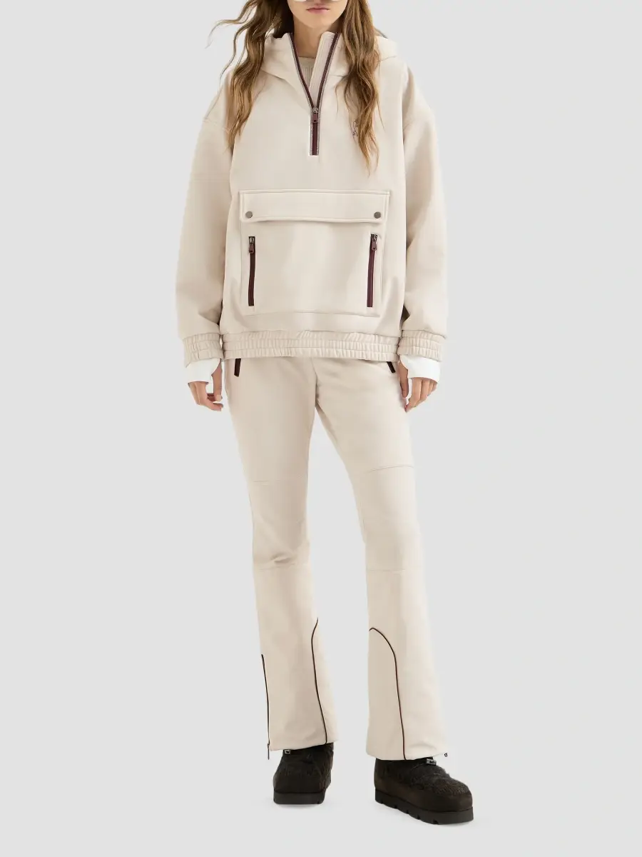 Brunello Cucinelli Women's Bonded Techno Fabric Mountain Trousers | Thumbnail 2 Brunello Cucinelli Women's Bonded Techno Fabric Mountain Trousers | Thumbnail 2