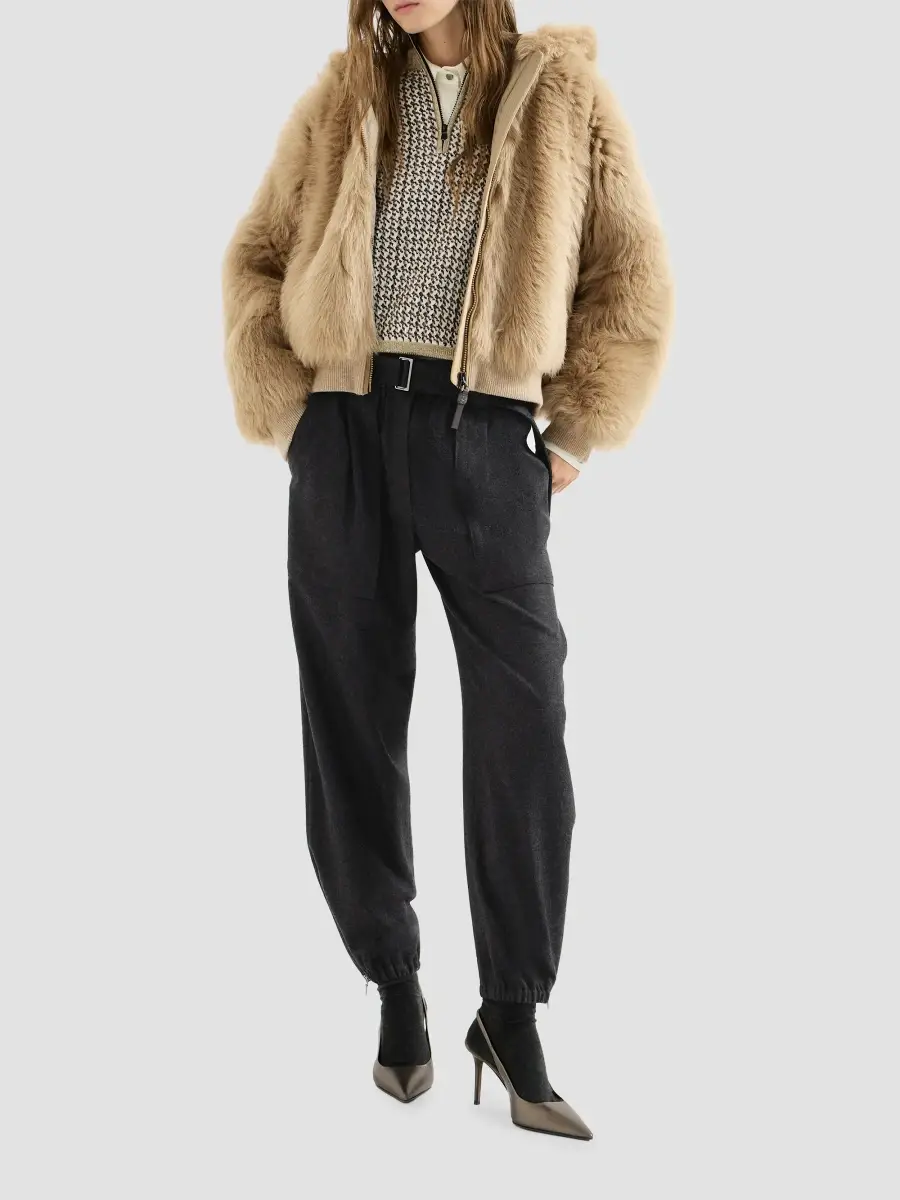 Brunello Cucinelli Women's Mohair, Virgin Wool and Cashmere Sparkling Houndstooth Turtleneck Sweater | Thumbnail 6 Brunello Cucinelli Women's Mohair, Virgin Wool and Cashmere Sparkling Houndstooth Turtleneck Sweater | Thumbnail 6