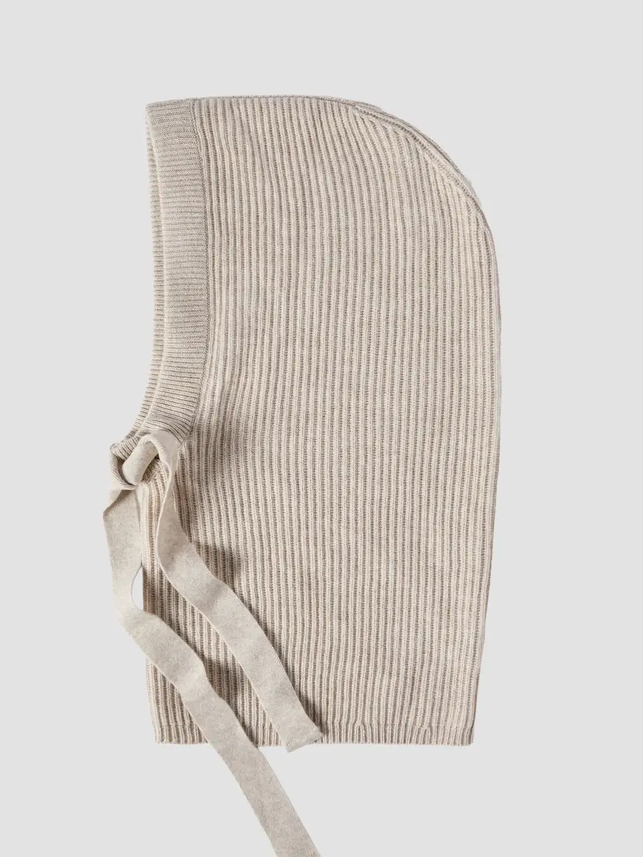 Brunello Cucinelli Women's Cashmere English Rib Knit Balaclava | Thumbnail 3 Brunello Cucinelli Women's Cashmere English Rib Knit Balaclava | Thumbnail 3