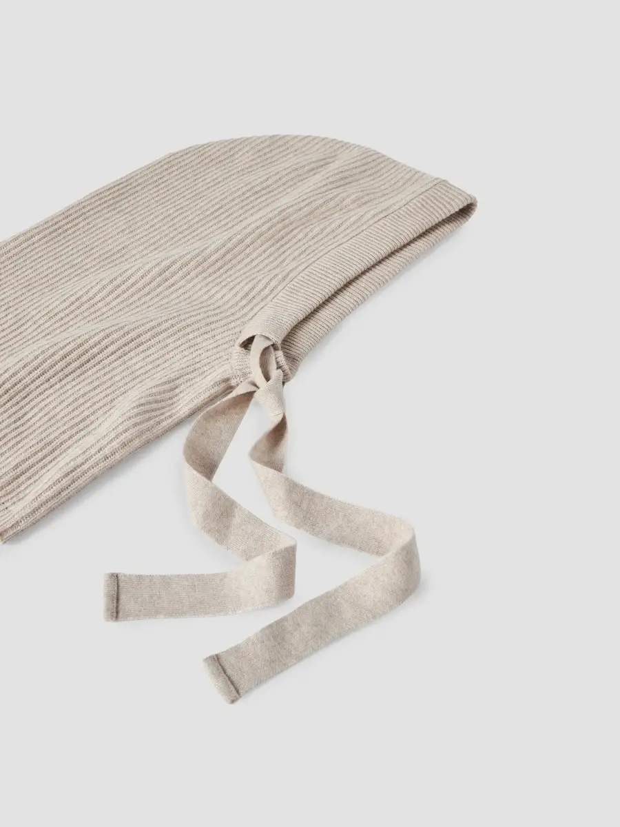 Brunello Cucinelli Women's Cashmere English Rib Knit Balaclava | Thumbnail 4 Brunello Cucinelli Women's Cashmere English Rib Knit Balaclava | Thumbnail 4