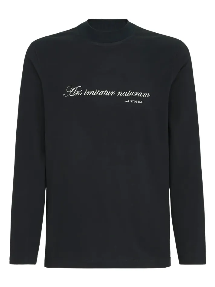 Brunello Cucinelli Men's Cotton Jersey Long Sleeve Mock Neck T-Shirt