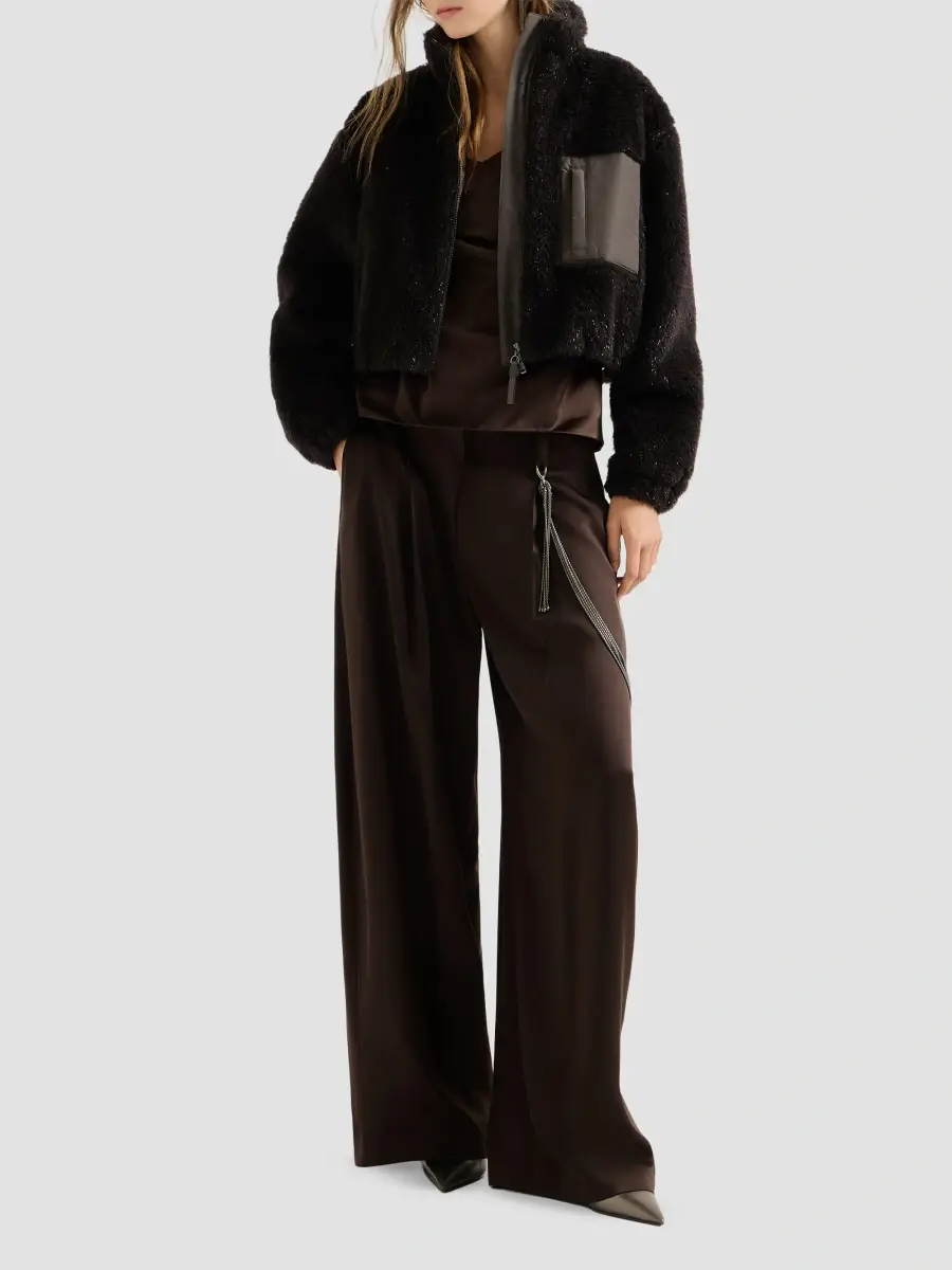Brunello Cucinelli Women's Silk Satin Top | Thumbnail 2