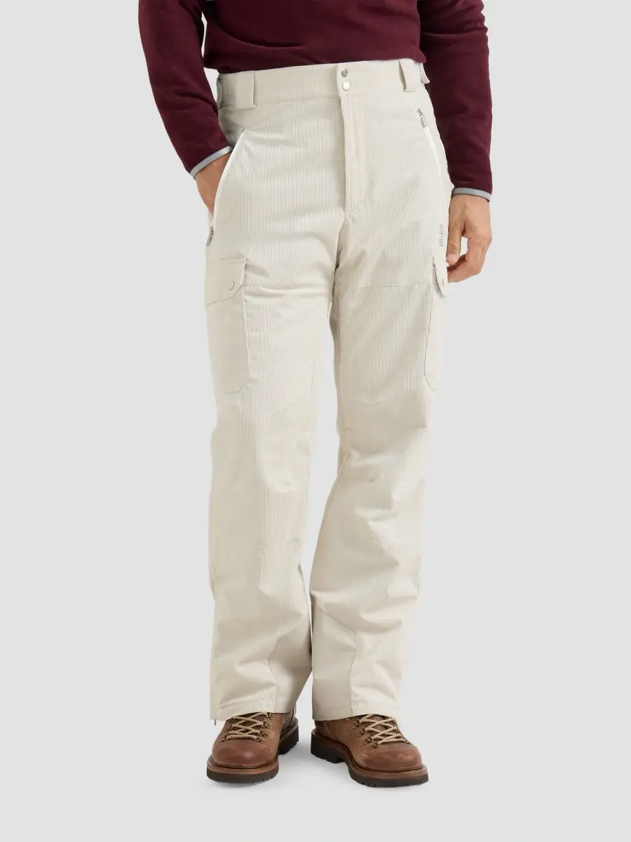 Brunello Cucinelli Men's Bonded Corduroy Mountain Trousers with Thermore Padding, Cargo Pockets and Logo - White | Thumbnail 6 Brunello Cucinelli Men's Bonded Corduroy Mountain Trousers with Thermore Padding, Cargo Pockets and Logo - White | Thumbnail 6