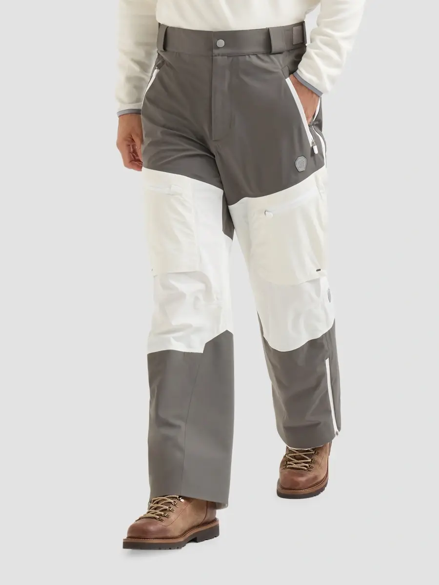 Brunello Cucinelli Men's Mountain Performance Salopettes in Bonded Taffeta - White | Thumbnail 4 Brunello Cucinelli Men's Mountain Performance Salopettes in Bonded Taffeta - White | Thumbnail 4