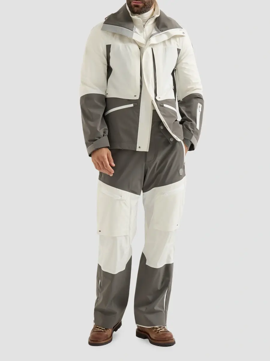 Brunello Cucinelli Men's Mountain Performance Salopettes in Bonded Taffeta - White | Thumbnail 6 Brunello Cucinelli Men's Mountain Performance Salopettes in Bonded Taffeta - White | Thumbnail 6