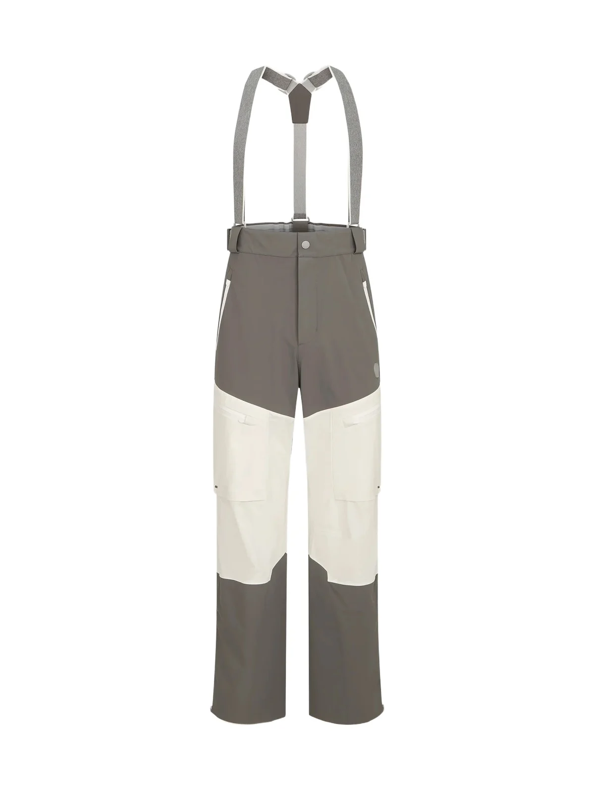Brunello Cucinelli Men's Mountain Performance Salopettes in Bonded Taffeta - White