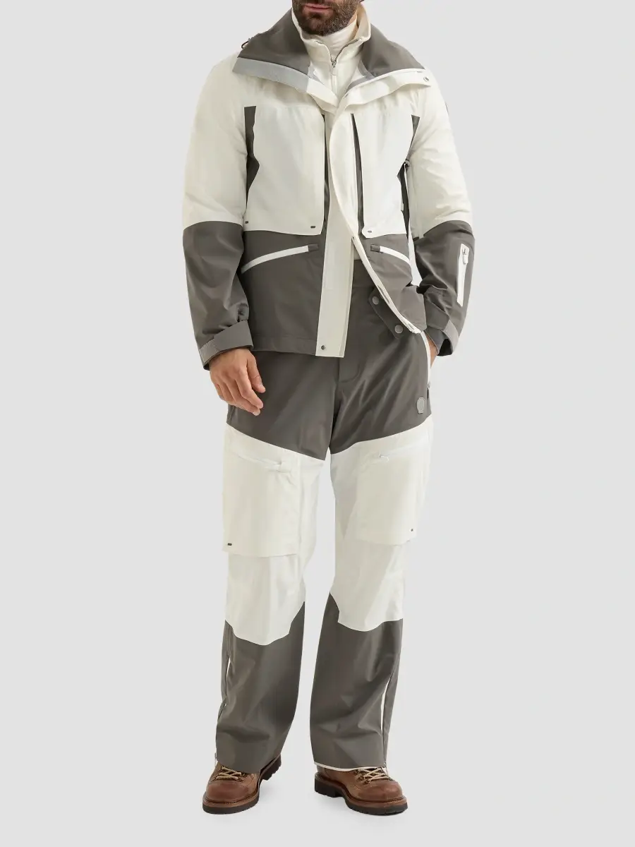 Brunello Cucinelli Men's Mountain Performance Jacket in Bonded Taffeta - Off White | Thumbnail 6 Brunello Cucinelli Men's Mountain Performance Jacket in Bonded Taffeta - Off White | Thumbnail 6