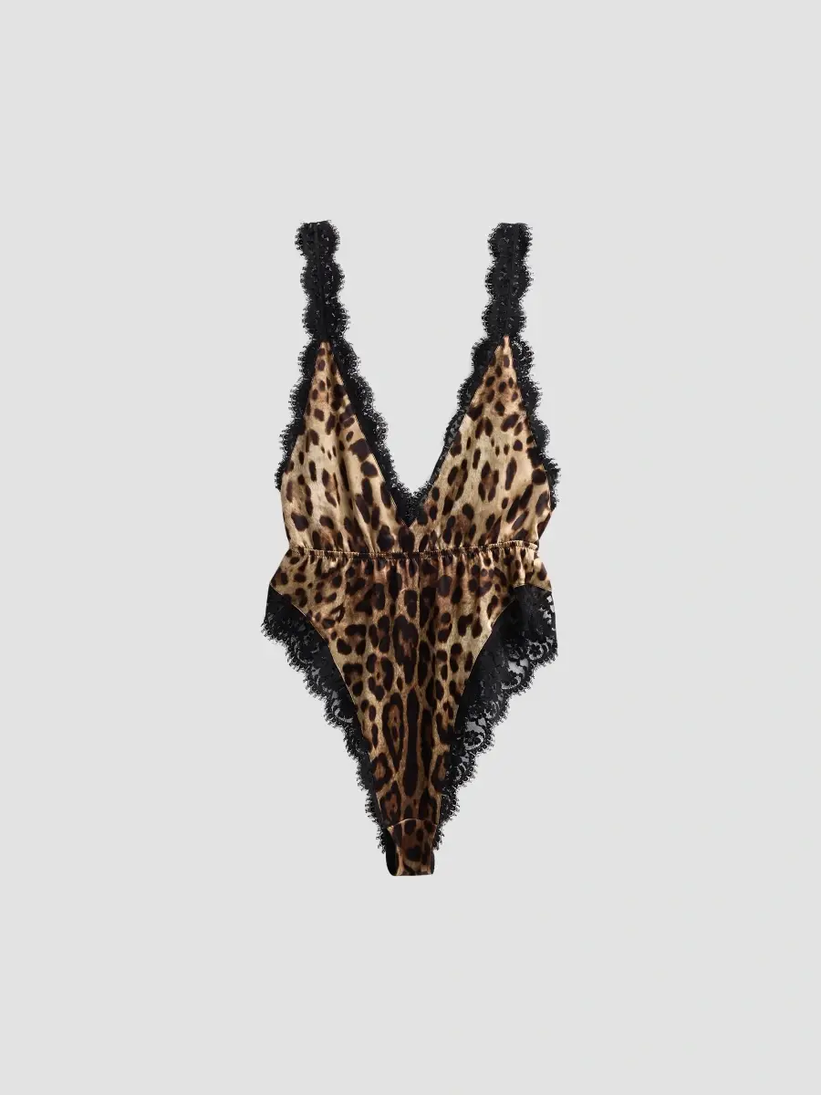 Dolce & Gabbana Women's Street Leopard-Print Bodysuit | Thumbnail 2 Dolce & Gabbana Women's Street Leopard-Print Bodysuit | Thumbnail 2