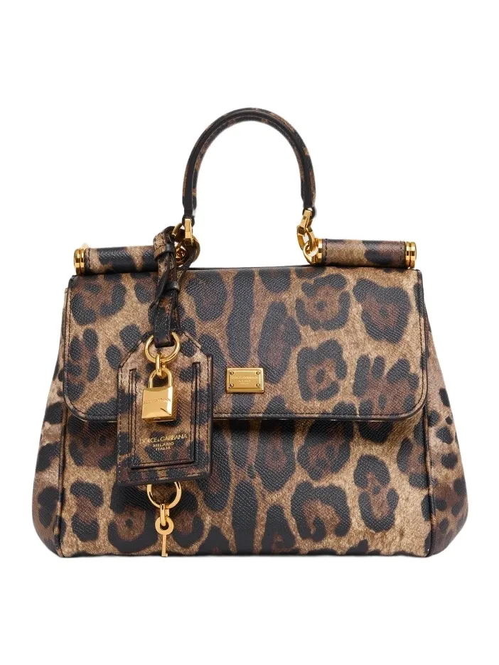 Women's Sicily Leopard-Print Leather Top Handle Bag Women's Sicily Leopard-Print Leather Top Handle Bag