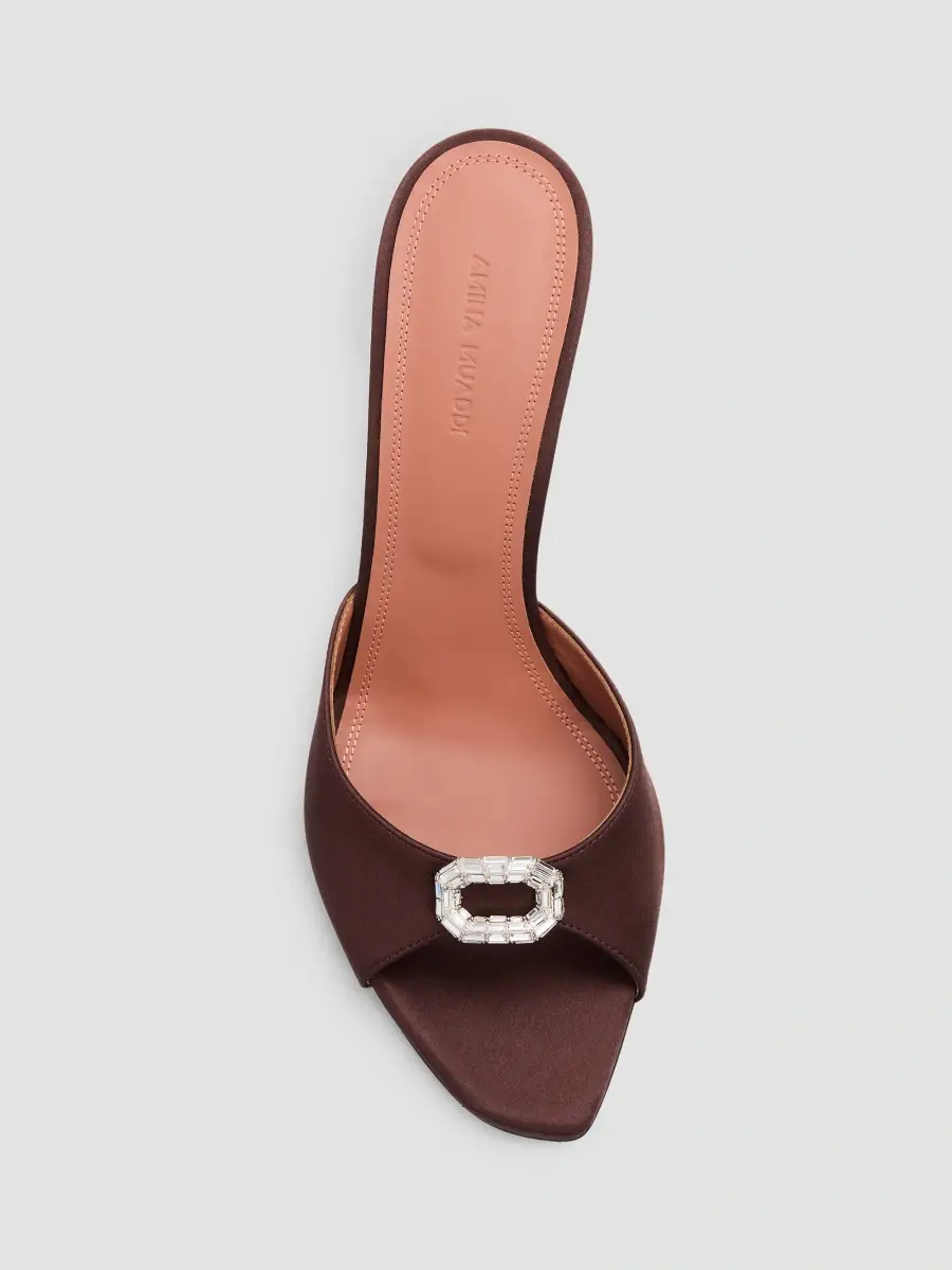 Amina Muaddi Women's 95MM Mini Camelia Mules | Thumbnail 4 Amina Muaddi Women's 95MM Mini Camelia Mules | Thumbnail 4