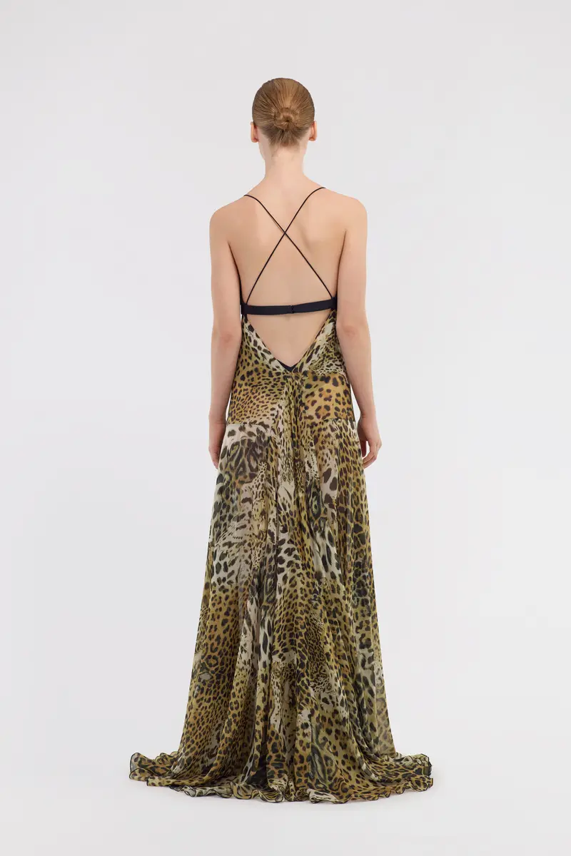 Roberto Cavalli Long dress Jaguar Skin print | Thumbnail 3