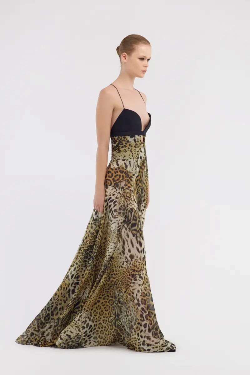 Roberto Cavalli Long dress Jaguar Skin print | Thumbnail 4