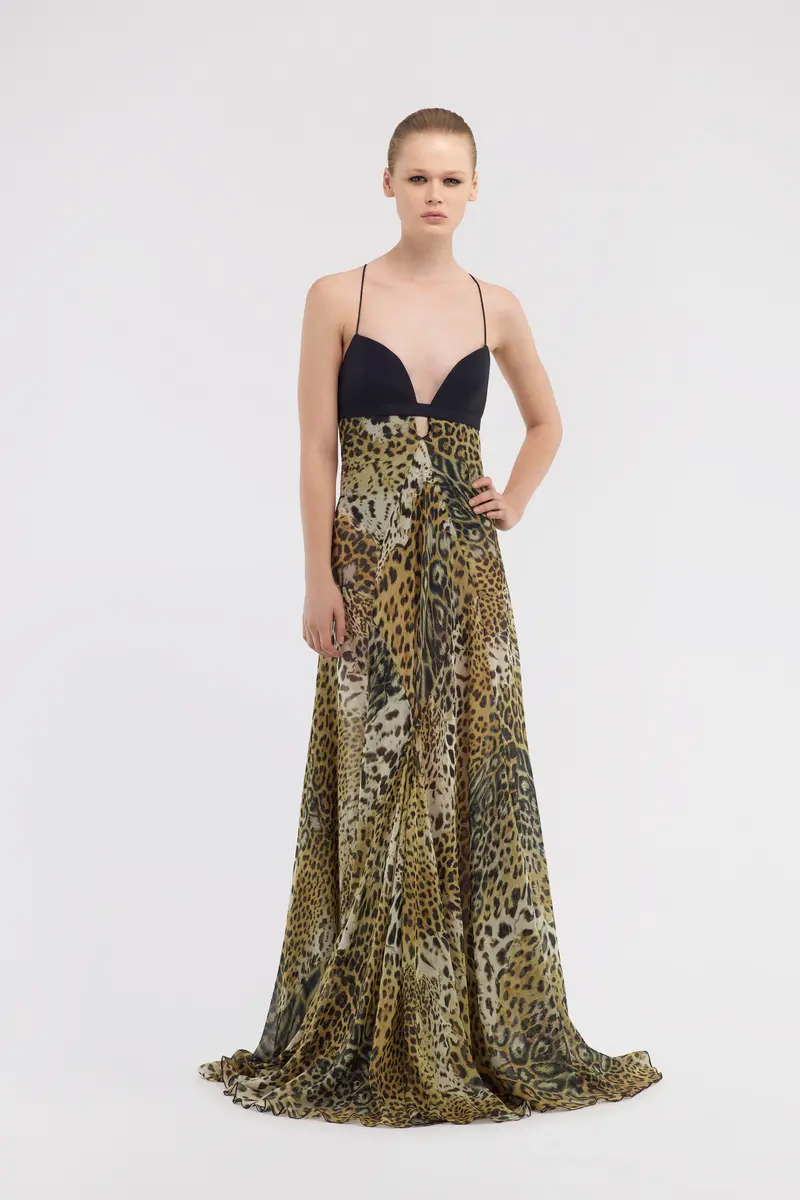 Roberto Cavalli Long dress Jaguar Skin print | Thumbnail 5