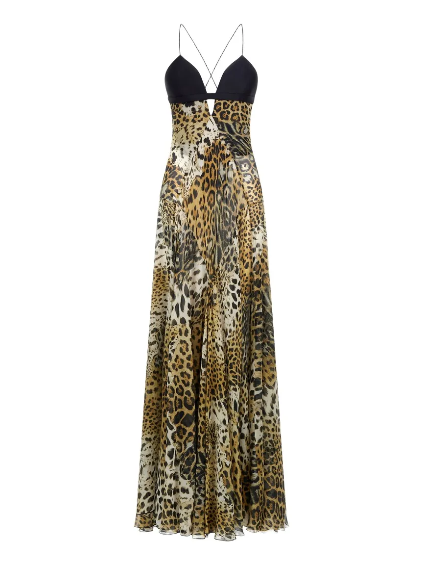 Long dress Jaguar Skin print Long dress Jaguar Skin print