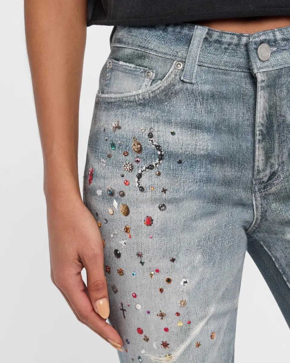 PURPLE Cyanine Jewel-Print Skinny Jeans | Thumbnail 5 PURPLE Cyanine Jewel-Print Skinny Jeans | Thumbnail 5