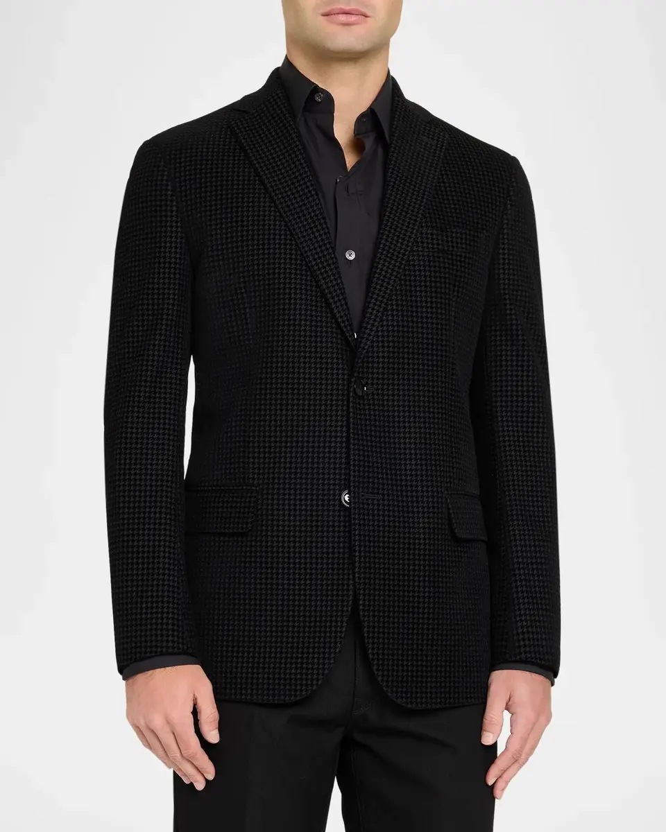 Robert Graham Men's Somerton Houndstooth Velvet Sport Coat | Thumbnail 4 Robert Graham Men's Somerton Houndstooth Velvet Sport Coat | Thumbnail 4