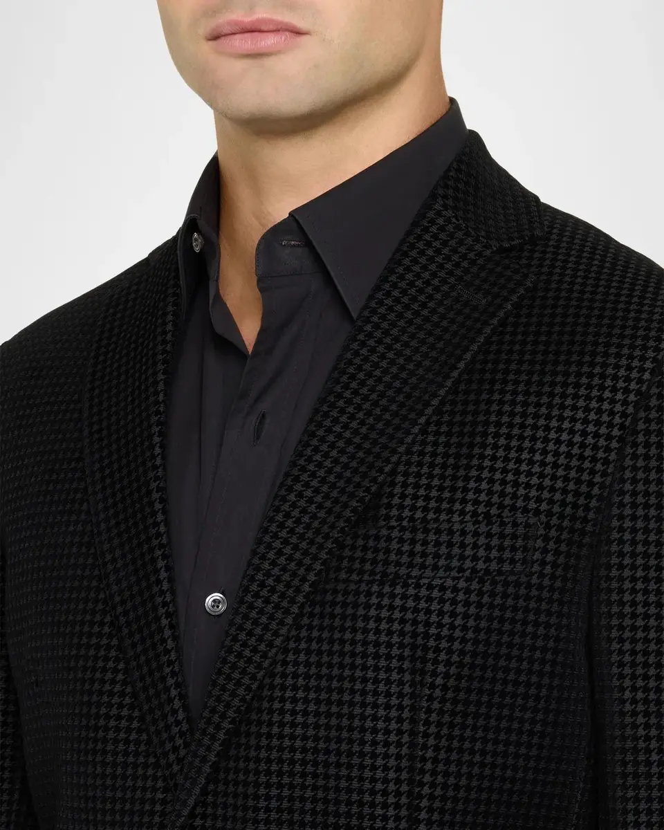Robert Graham Men's Somerton Houndstooth Velvet Sport Coat | Thumbnail 5 Robert Graham Men's Somerton Houndstooth Velvet Sport Coat | Thumbnail 5