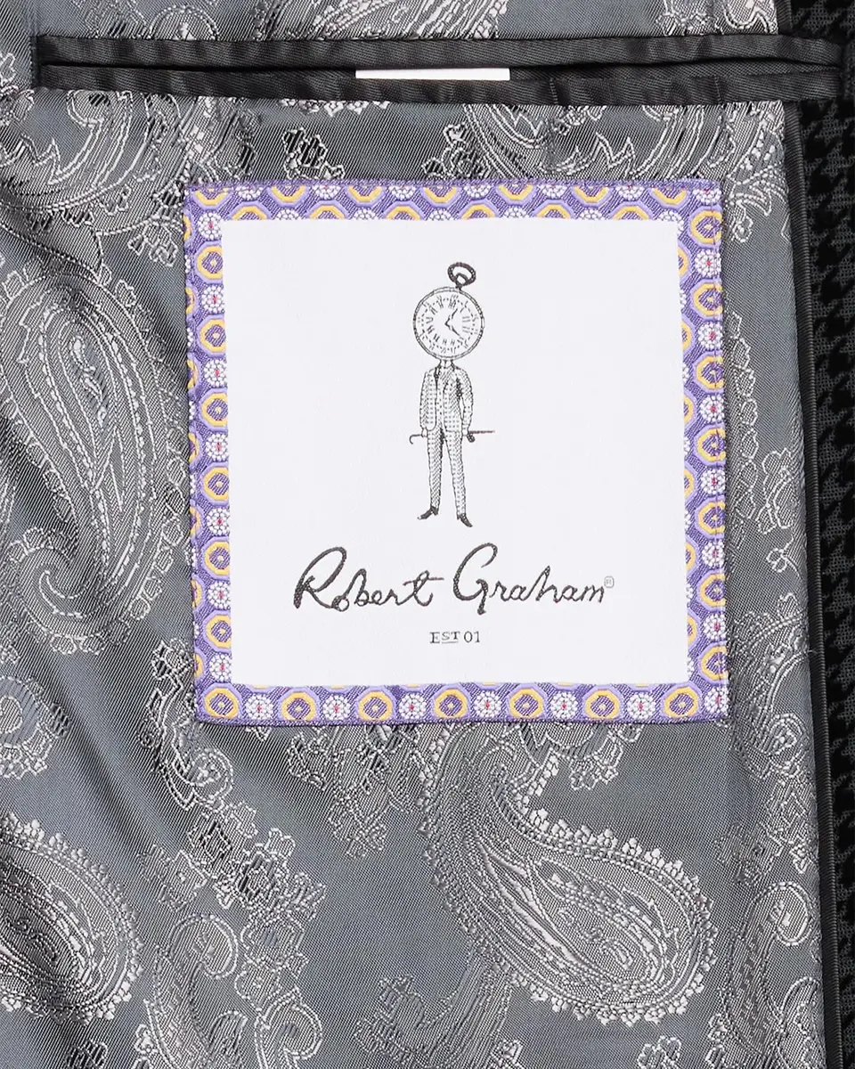 Robert Graham Men's Somerton Houndstooth Velvet Sport Coat | Thumbnail 6 Robert Graham Men's Somerton Houndstooth Velvet Sport Coat | Thumbnail 6