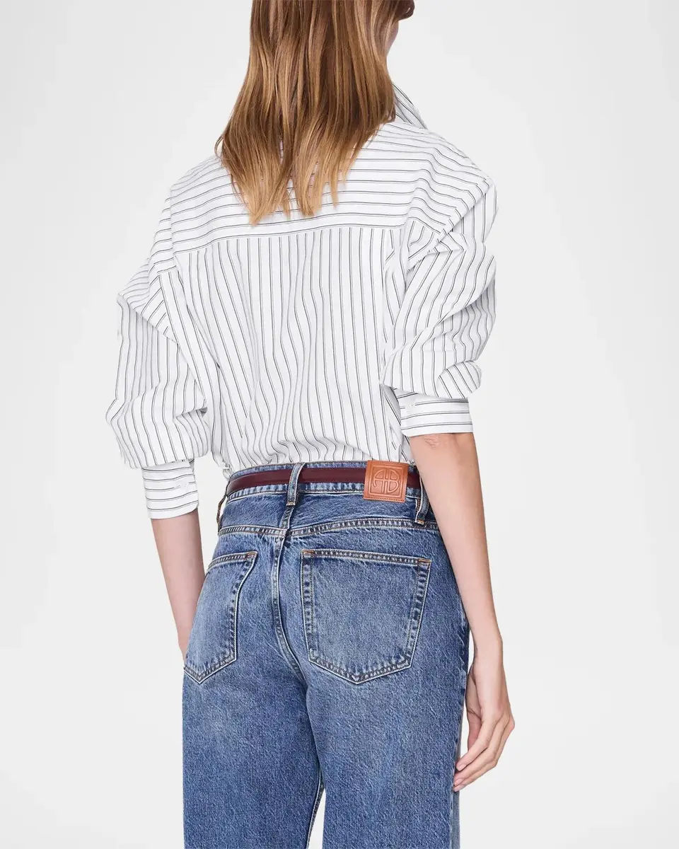 Anine Bing Scott Striped Cotton Shirt | Thumbnail 3 Anine Bing Scott Striped Cotton Shirt | Thumbnail 3