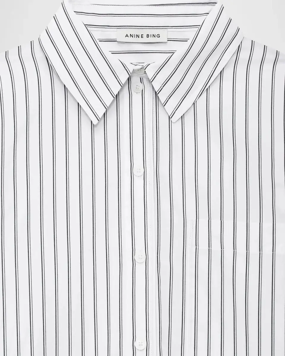 Anine Bing Scott Striped Cotton Shirt | Thumbnail 5 Anine Bing Scott Striped Cotton Shirt | Thumbnail 5