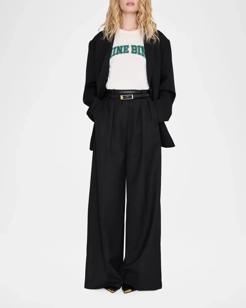 Anine Bing Shelley Cotton Crop T-Shirt | Thumbnail 2 Anine Bing Shelley Cotton Crop T-Shirt | Thumbnail 2