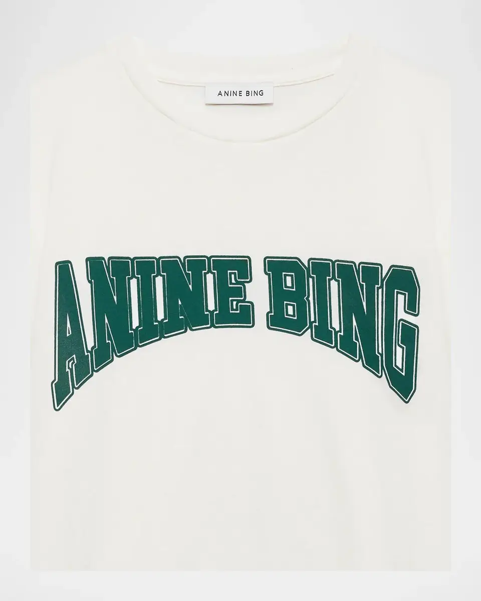 Anine Bing Shelley Cotton Crop T-Shirt | Thumbnail 5 Anine Bing Shelley Cotton Crop T-Shirt | Thumbnail 5