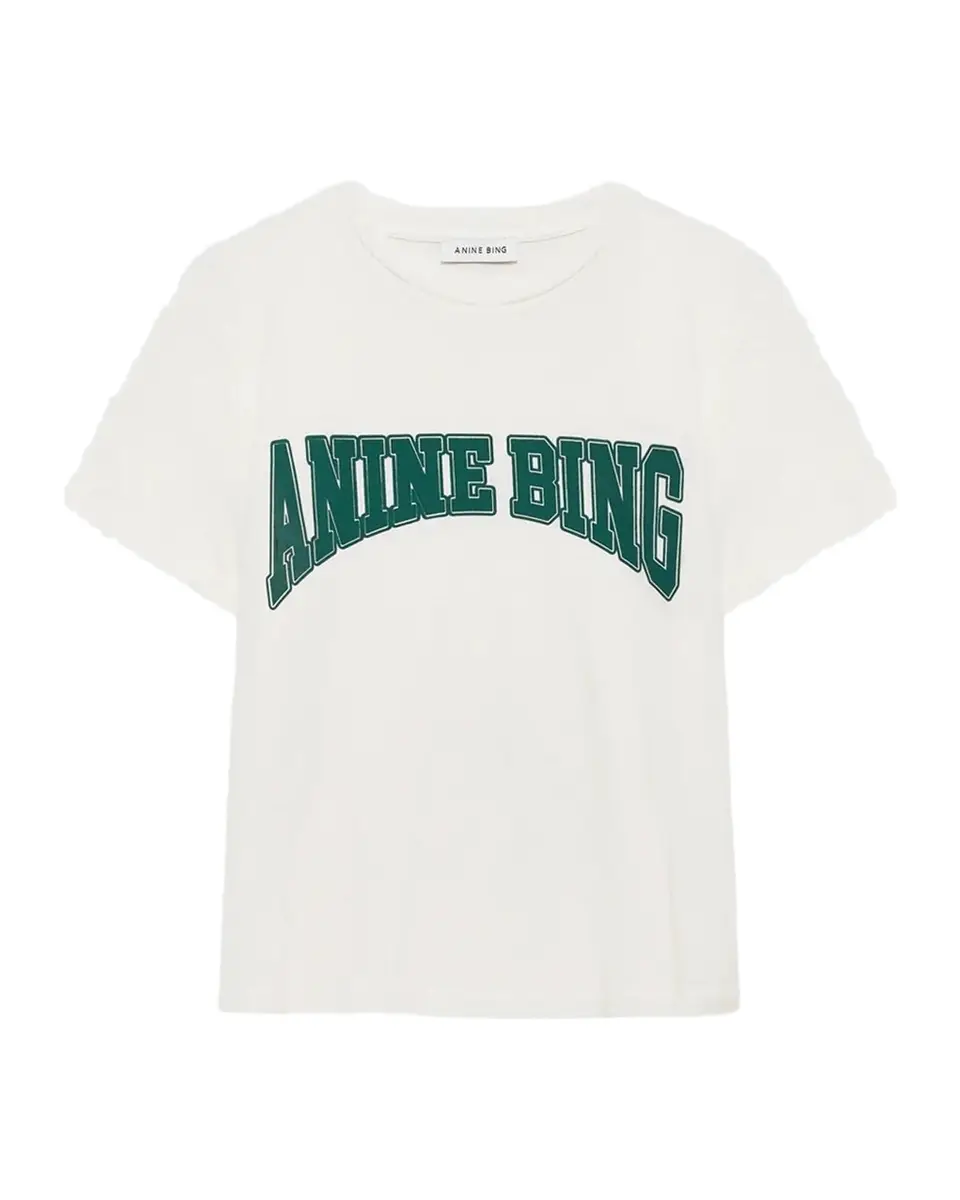 Anine Bing Shelley Cotton Crop T-Shirt