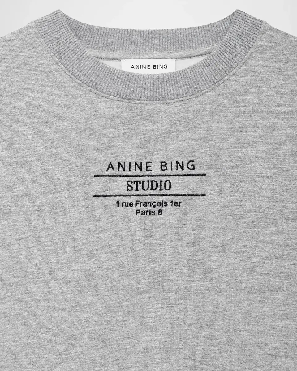 Anine Bing Miles Studio Cotton-Blend Sweatshirt | Thumbnail 3 Anine Bing Miles Studio Cotton-Blend Sweatshirt | Thumbnail 3