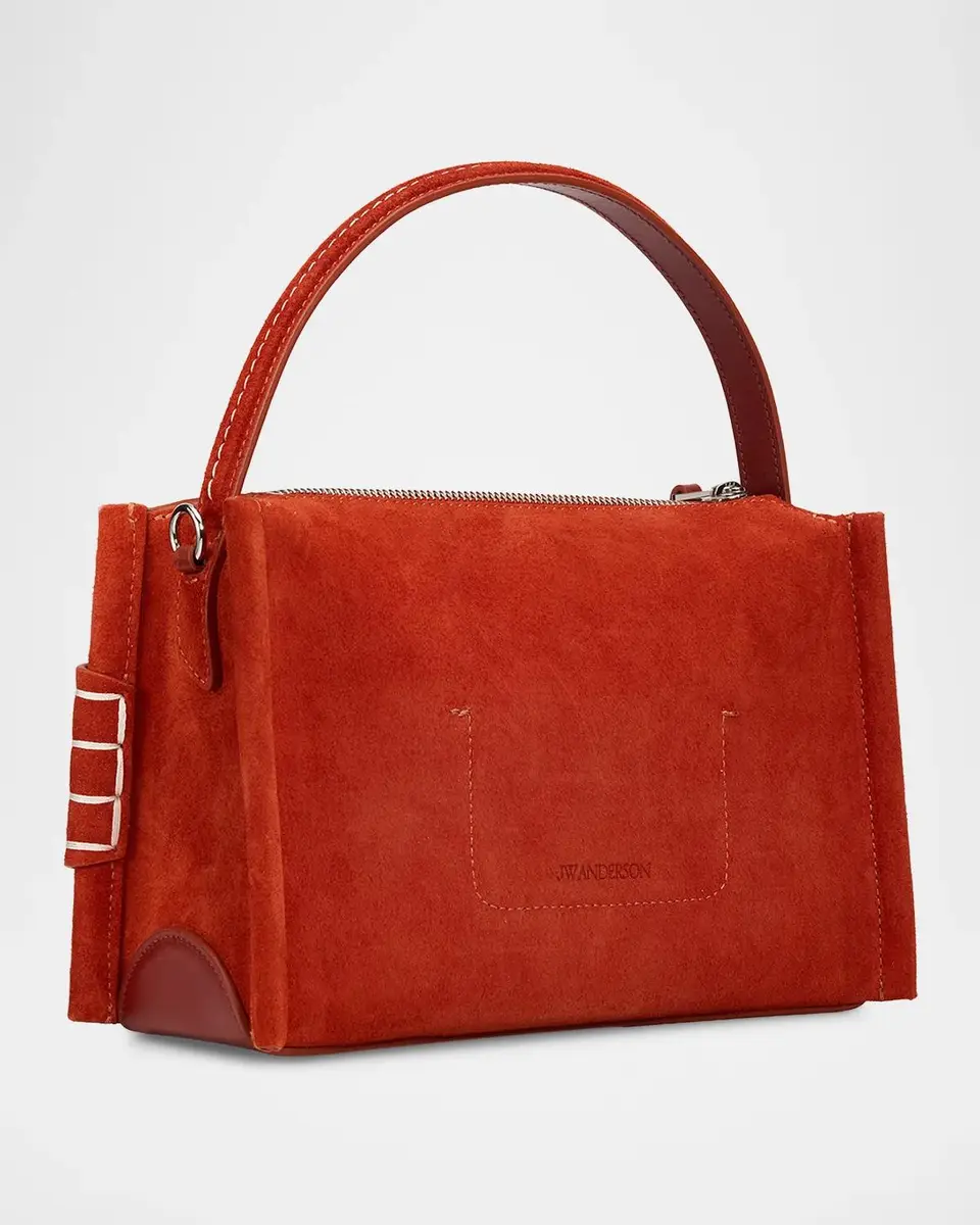 JW Anderson Loafter Small Suede Penny Keeper Top-Handle Bag | Thumbnail 3