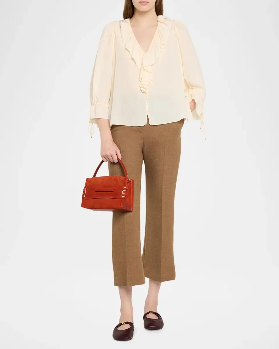 JW Anderson Loafter Small Suede Penny Keeper Top-Handle Bag | Thumbnail 5
