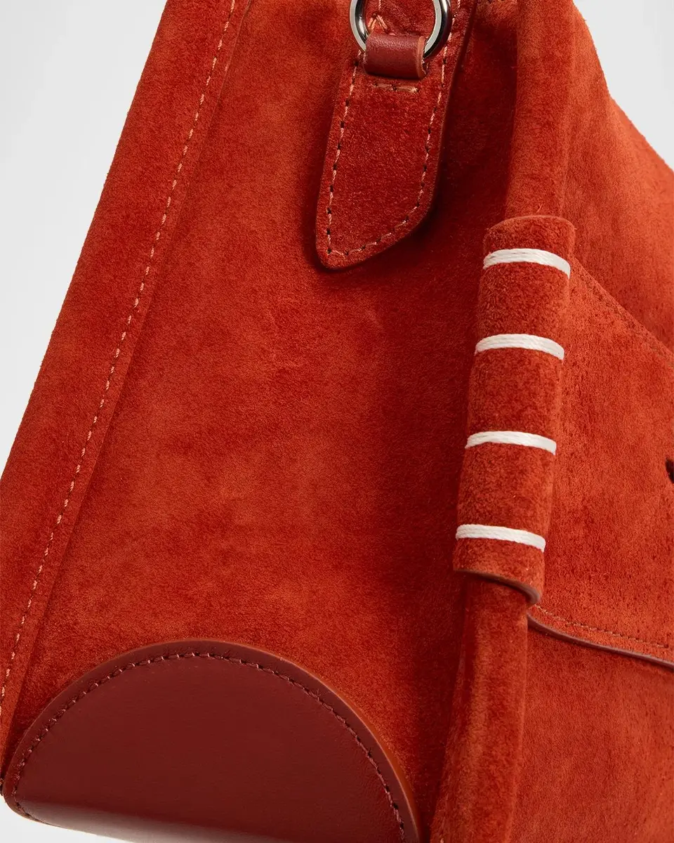 JW Anderson Loafter Small Suede Penny Keeper Top-Handle Bag | Thumbnail 6