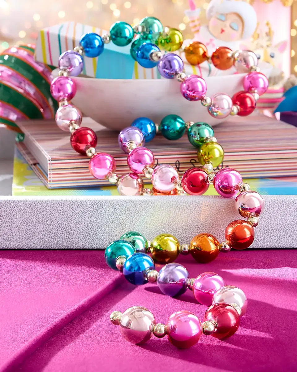 Glitterville Rainbow Reflective Glass Garland