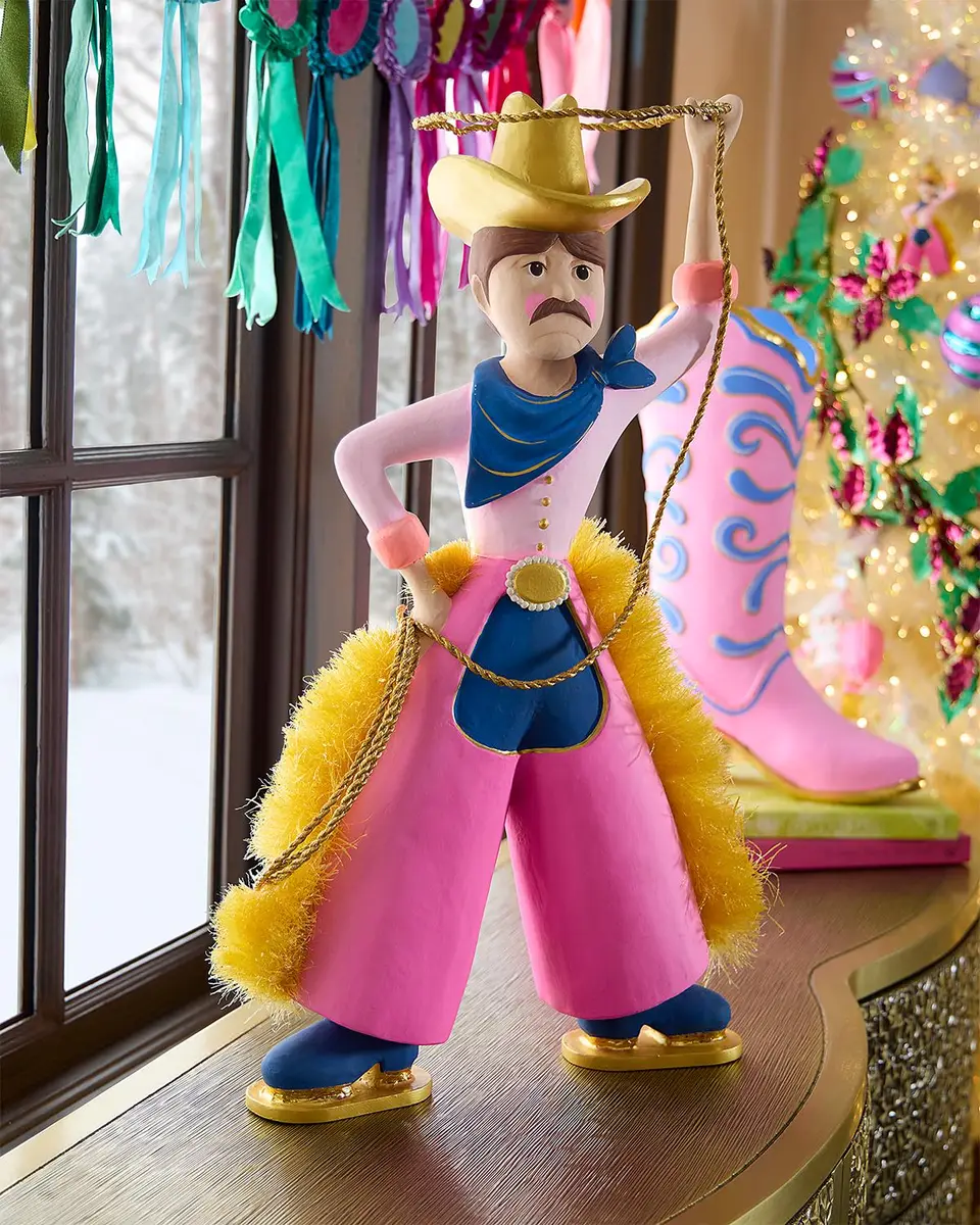 Glitterville Pinky Pete Cowboy Decorative Accent