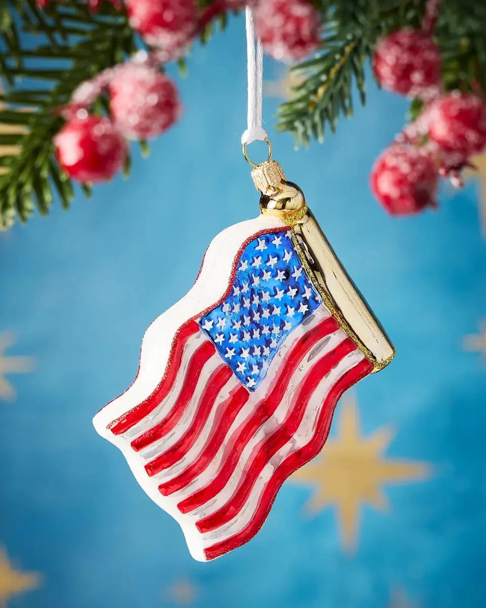 Exclusive US Flag Christmas Ornament | Thumbnail 2 Exclusive US Flag Christmas Ornament | Thumbnail 2