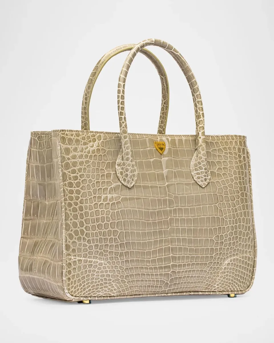 Lana Marks Architectural Alligator Leather Tote Bag | Thumbnail 2