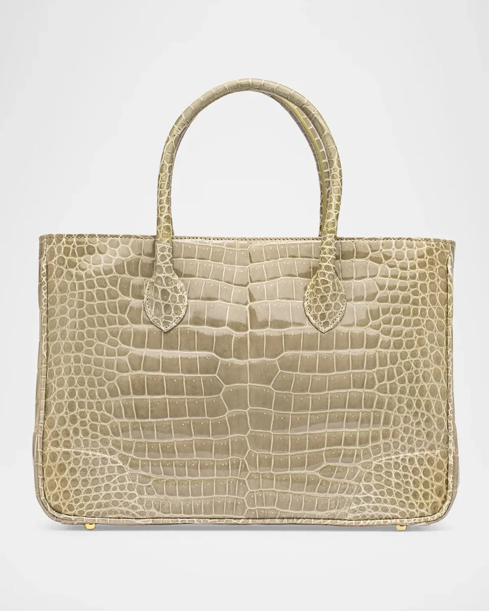Lana Marks Architectural Alligator Leather Tote Bag | Thumbnail 4