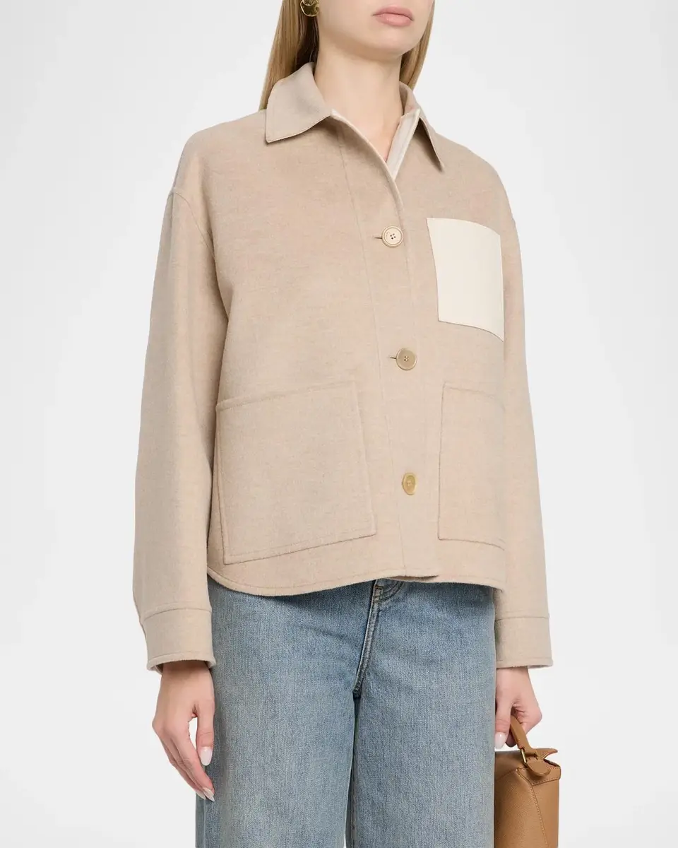 Loewe Collared Wool-Cashmere Workwear Jacket | Thumbnail 4