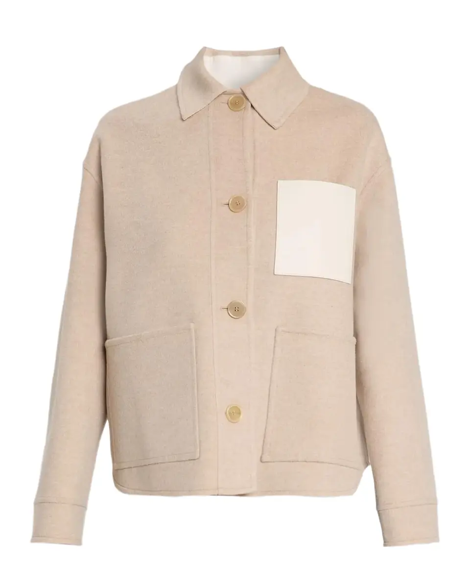 Collared Wool-Cashmere Workwear Jacket