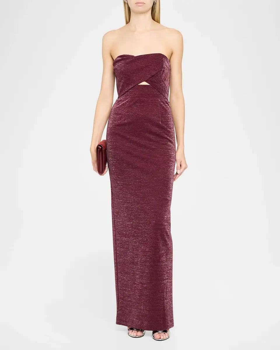BLACK HALO Jada Strapless Shimmer Column Gown | Thumbnail 2 BLACK HALO Jada Strapless Shimmer Column Gown | Thumbnail 2