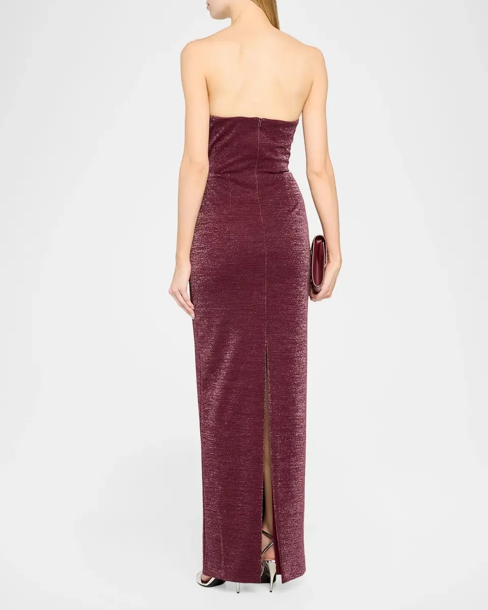 BLACK HALO Jada Strapless Shimmer Column Gown | Thumbnail 3 BLACK HALO Jada Strapless Shimmer Column Gown | Thumbnail 3