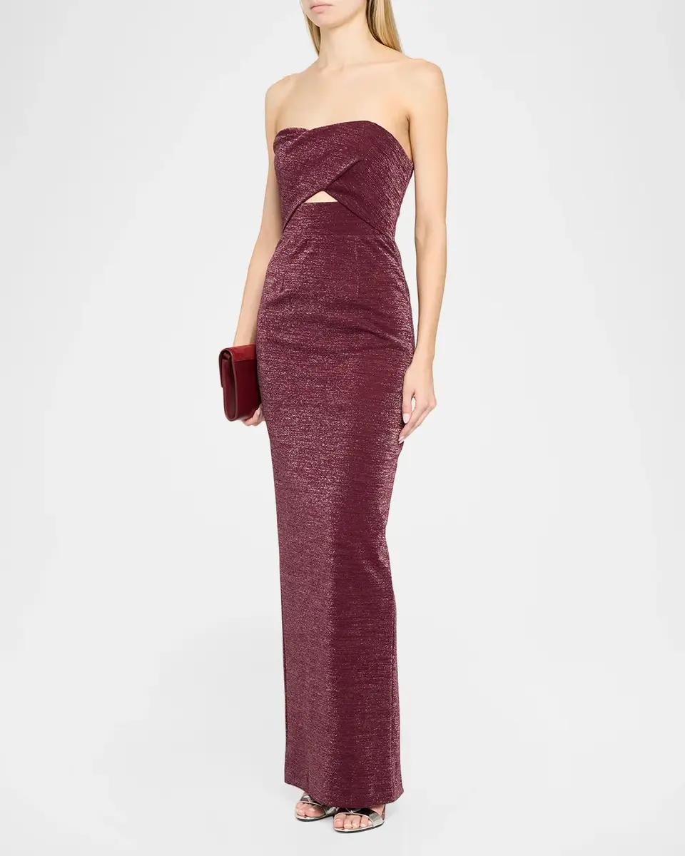 BLACK HALO Jada Strapless Shimmer Column Gown | Thumbnail 4 BLACK HALO Jada Strapless Shimmer Column Gown | Thumbnail 4