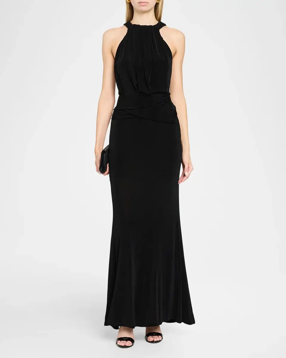 BLACK HALO Lucine Shirred Draped Gown | Thumbnail 2 BLACK HALO Lucine Shirred Draped Gown | Thumbnail 2
